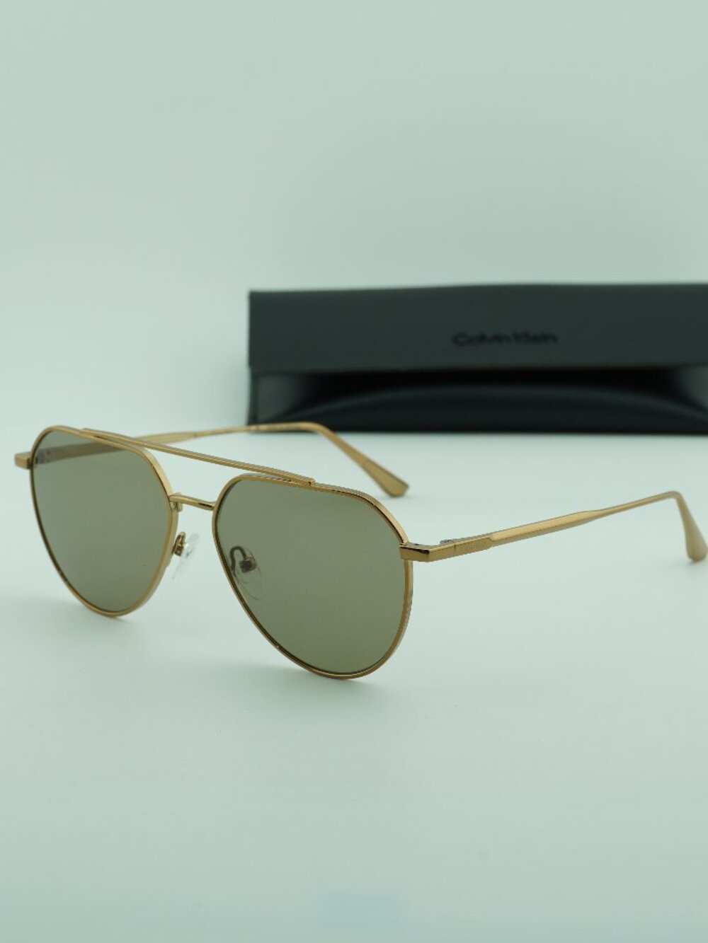 Calvin Klein CK24100S N 771 Unisex Aviator Sunglasses - Gold/Green